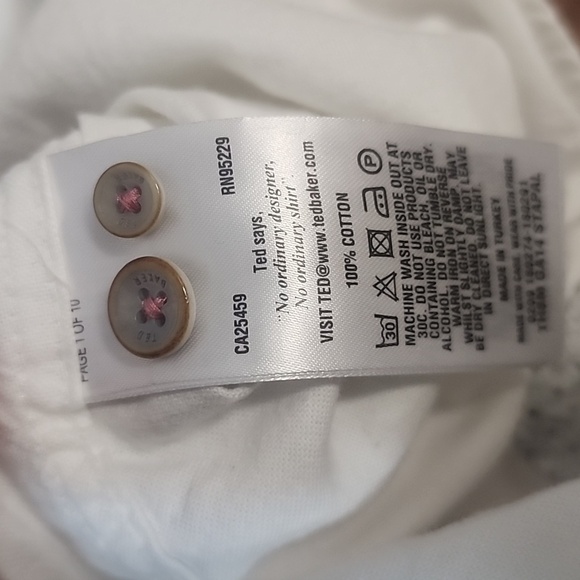 Men's Ted Baker button down shirt 3XL Neck 17.5 - Picture 5 of 6